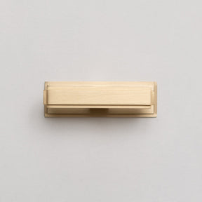 Solid Brass Art Deco Kitchen Pull Handles & Knobs with Backplates - Satin Brass Finish - Brass bee
