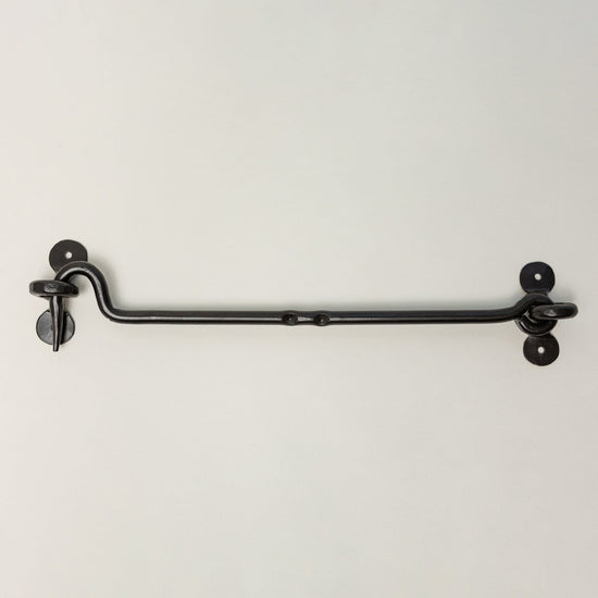 Black Cabin Hook and Eye Door Holder - 8 Sizes - Brass bee