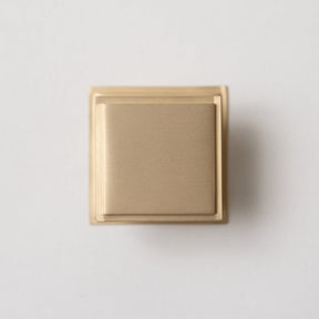 Solid Brass Art Deco Kitchen Pull Handles & Knobs with Backplates - Satin Brass Finish - Brass bee