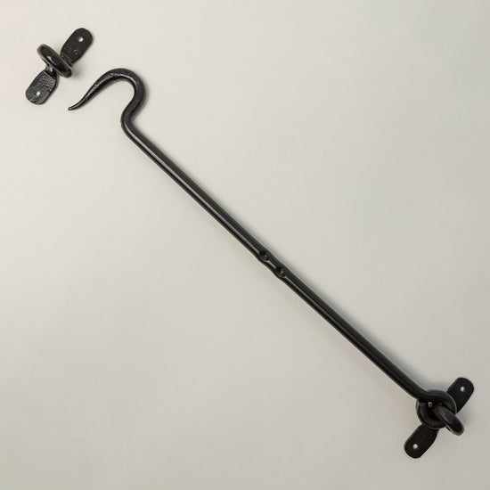 Black Cabin Hook and Eye Door Holder - 8 Sizes - Brass bee