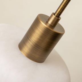 Alabaster Pendant Light – Solid Brass Hanging Light - Brass bee