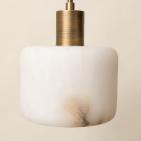 Alabaster Pendant Light – Solid Brass Hanging Light - Brass bee