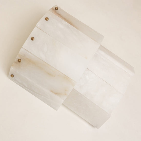 Alabaster Wall Light – Solid Brass Wall Sconce - Brass bee