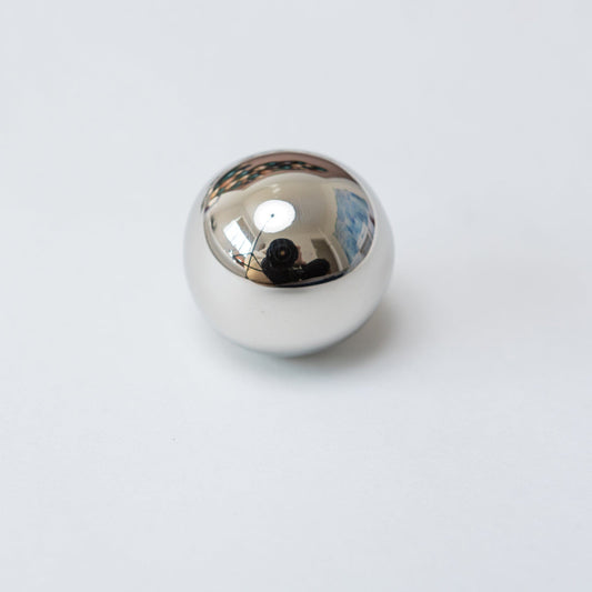 Solid Brass Cylindrical Drawer Knob - Polished Nickel Finish