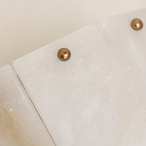 Alabaster Wall Light – Solid Brass Wall Sconce - Brass bee