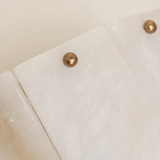 Alabaster Wall Light – Solid Brass Wall Sconce - Brass bee