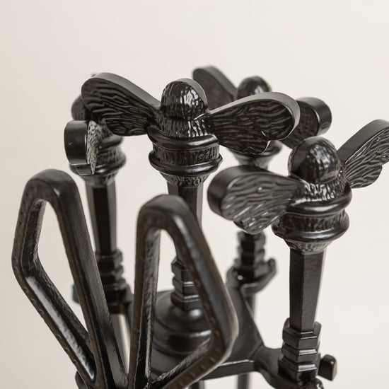 Brass Fireside Companion Set with Bee Knobs - Brass bee