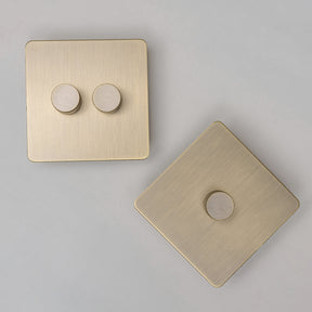 Antique Brass Switches and Sockets - Straight Knurled Design - Brass bee