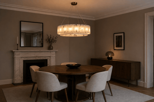 Alabaster Ring Chandelier – Solid Brass Luxury Ceiling Light - Brass bee