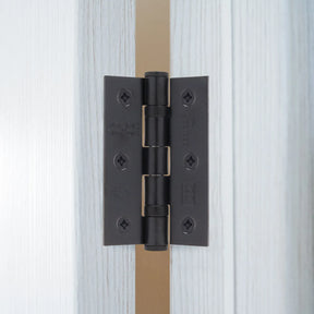 Black Fire Door Hinges - 3 Inch/76mm - Grade 7 Ball Bearing - Sold as a Pair - Brass bee