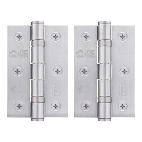 Satin Chrome Fire Door Hinges - 3 Inch/76mm - Grade 7 Ball Bearing - Sold as a Pair - Brass bee