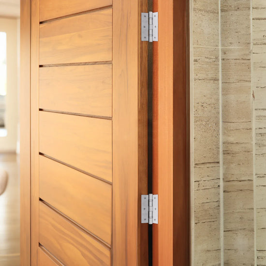 Satin Chrome Fire Door Hinges - 3 Inch/76mm - Grade 7 Ball Bearing - Sold as a Pair - Brass bee