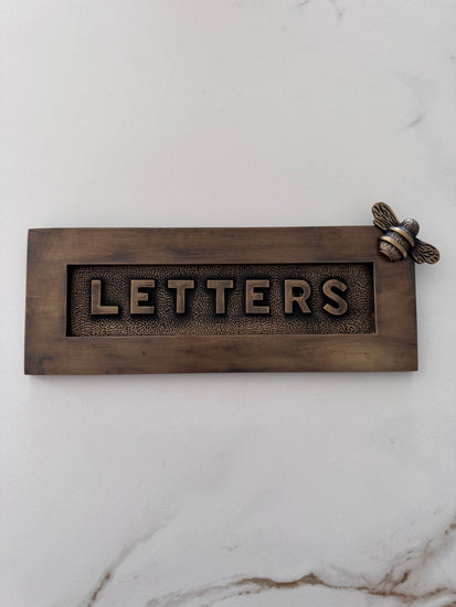 Brass bee Letterplate - Heritage Finish - Brass bee