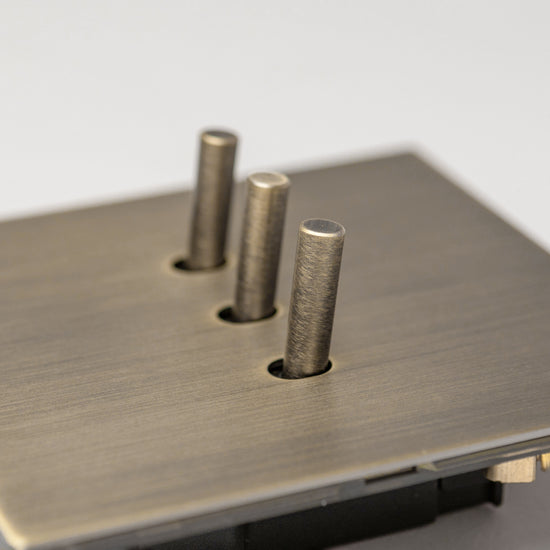 Antique Brass Switches and Sockets - J Series - Brass bee