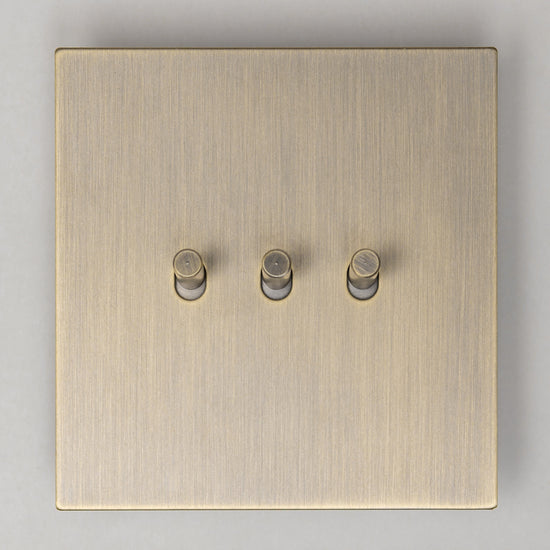 Antique Brass Switches and Sockets - J Series - Brass bee