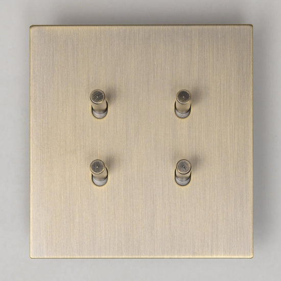 Antique Brass Switches and Sockets - J Series - Brass bee