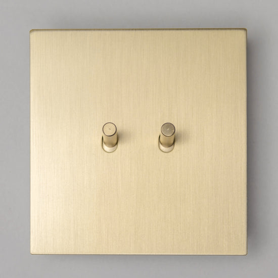 Satin Brass Switches and Sockets - J Series - Brass bee