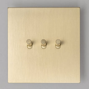 Satin Brass Switches and Sockets - J Series - Brass bee