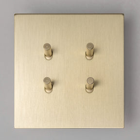 Satin Brass Switches and Sockets - J Series - Brass bee