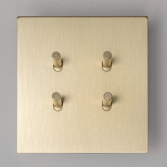 Satin Brass Switches and Sockets - J Series - Brass bee