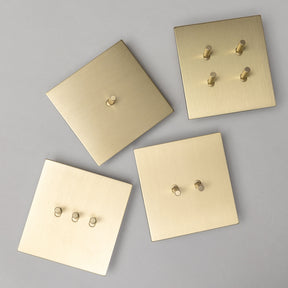 Satin Brass Switches and Sockets - J Series - Brass bee