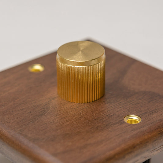 W-Series 1 Gang 1 Way Dimmer Switch in Black Walnut – Brass Bee