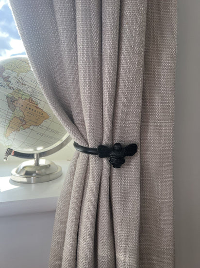 Bee Curtain Holdbacks - Black Finish - Brass bee