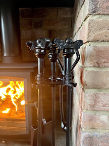 Brass bee Fireside Companion Set with bee knobs - (PRE-ORDER 3-4 weeks dispatch) - Brass bee