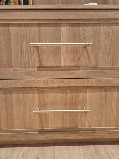 Solid Brass Plain Kitchen Pull Handles & Knobs - Brass bee