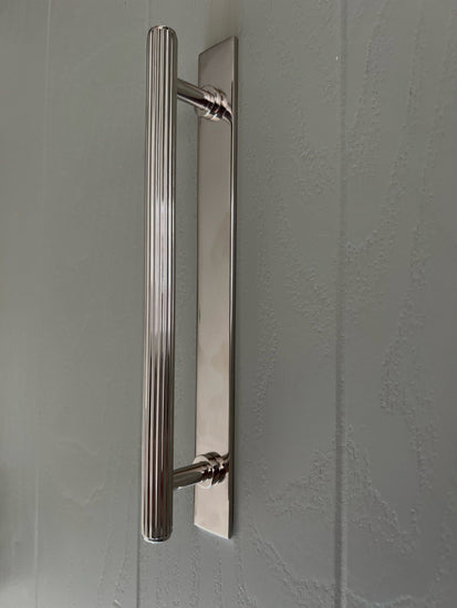 Brass Backplate - Nickel 128mm/160mm hole to hole handles - Brass bee