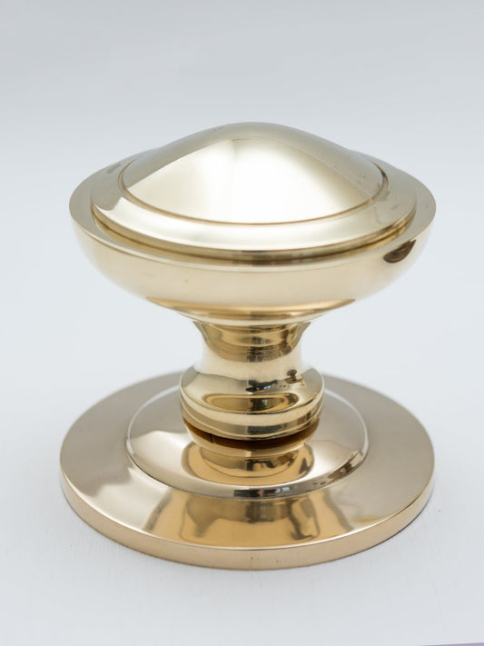Solid Brass Centre Door Knob - 76mm - Brass bee