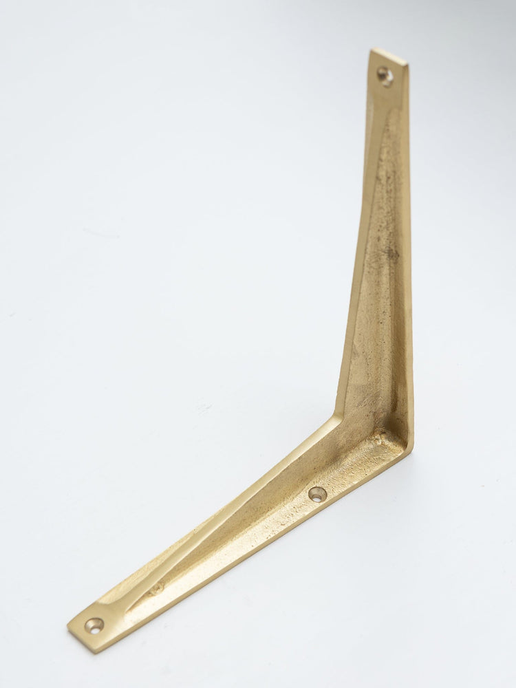 Satin Brass Shelf Brackets - Heavy Duty Solid Brass - Brass bee