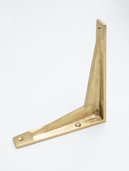 Satin Brass Shelf Brackets - Heavy Duty Solid Brass - Brass bee