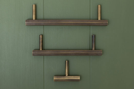 CARDER Solid Brass Hexagonal Pull Handles & Knobs - Antique Brass - Brass bee