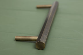 CARDER Solid Brass Hexagonal Pull Handles & Knobs - Antique Brass - Brass bee