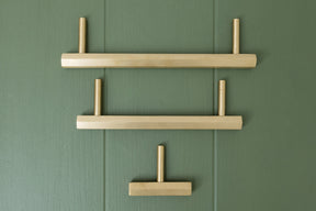 CARDER Solid Brass Hexagonal Pull Handles & Knobs - Satin Brass - Brass bee