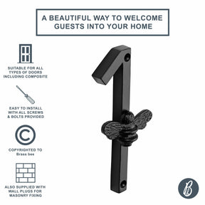 Brass bee Premium House Numbers with Bee in Black Finish 0-9 - Brass bee