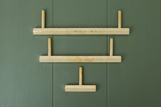 BOMBUS Solid Brass Hexagonal Hammered Pull Handles & Knobs - Polished Brass - Brass bee