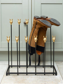 Brass bee Welly Boot Stand - Brass Hares - Brass bee
