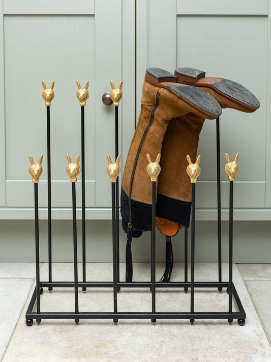 Brass bee Welly Boot Stand - Brass Hares - Brass bee