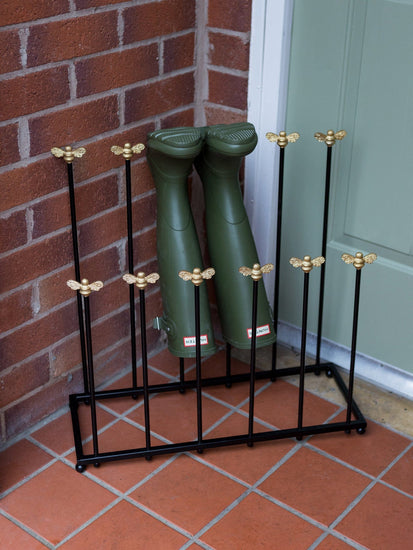 Brass bee Welly Boot Stand - Brass - Brass bee