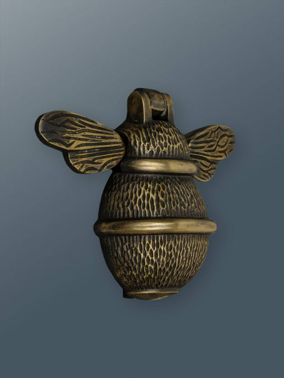 Brass Bumble Bee Door Knocker - Heritage Finish - Brass bee