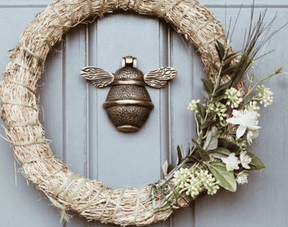 Brass Bumble Bee Door Knocker - Heritage Finish - Brass bee
