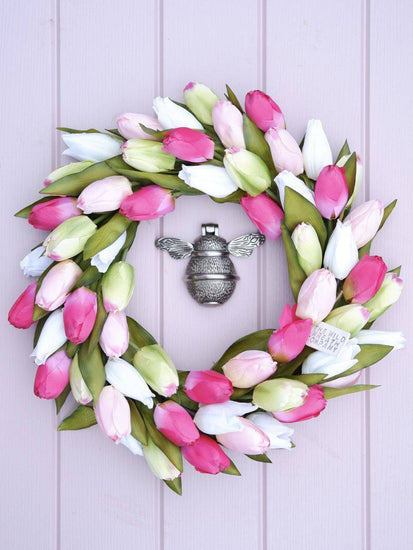 Brass Bumble Bee Door Knocker - Pewter Finish - Brass bee