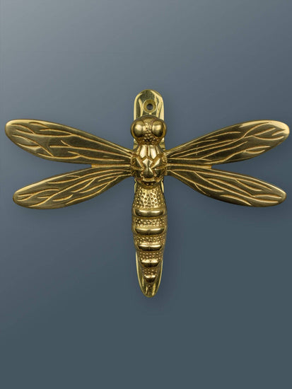 Brass Dragonfly Door Knocker - Brass Finish - Brass bee