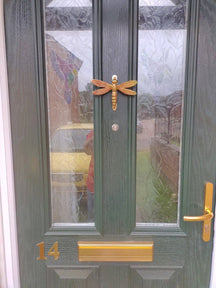 Brass Dragonfly Door Knocker - Brass Finish - Brass bee
