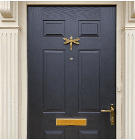 Brass Dragonfly Door Knocker - Brass Finish - Brass bee