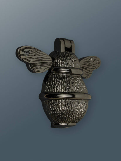 Brass Bumble Bee Door Knocker - Black Nickel Finish - Brass bee