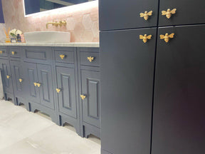 Brass Bee Drawer Cabinet Knob - Brass Gold Finish - Brass bee