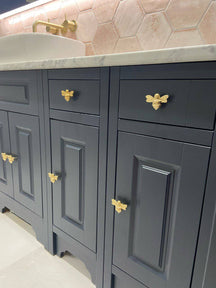Brass Bee Drawer Cabinet Knob - Brass Finish - Brass bee